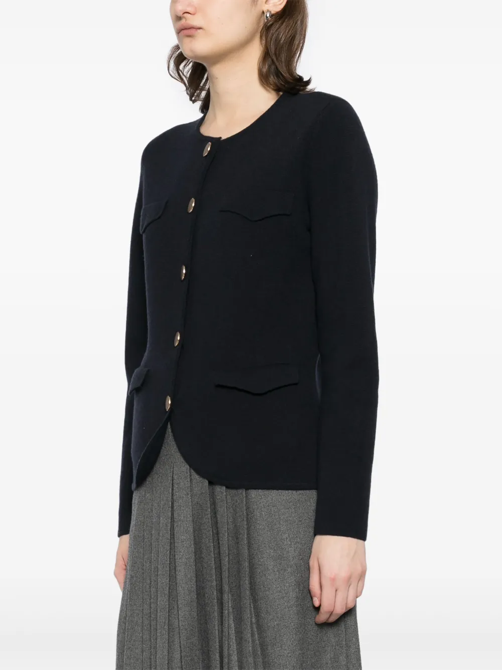 N.Peal Kasjmier vest Blauw