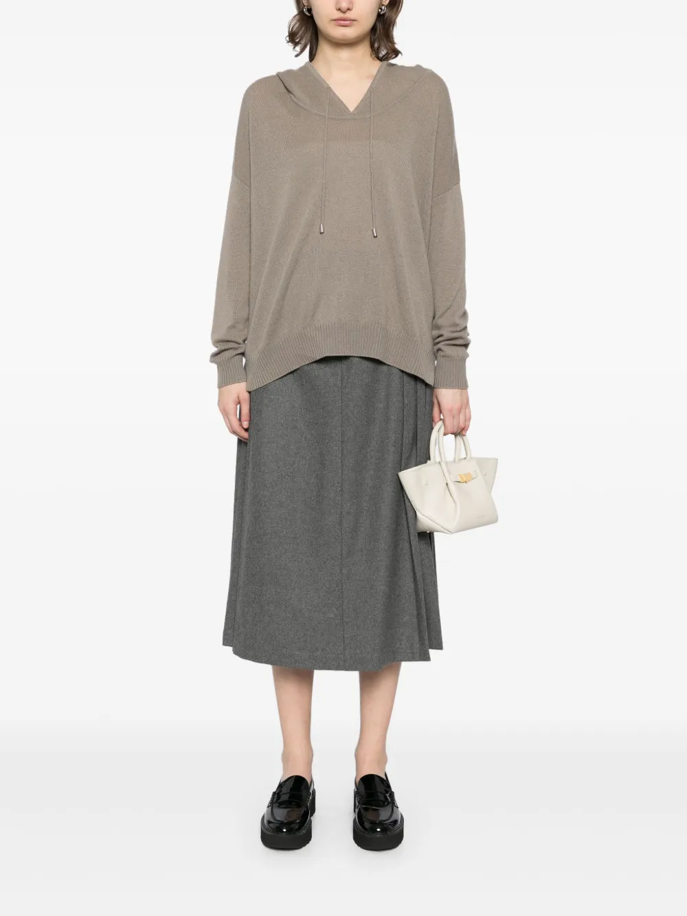 N.Peal Maya hoodie met metalen afwerking Bruin