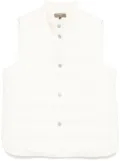 N.Peal Button Through Quilted gilet - White