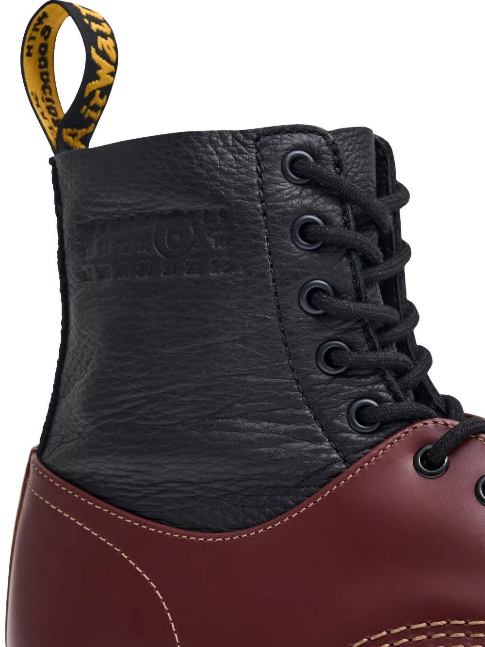 Dr. Martens x MM6 Maison Margiela 1460 Twisted and Reimagined leren laarzen Rood