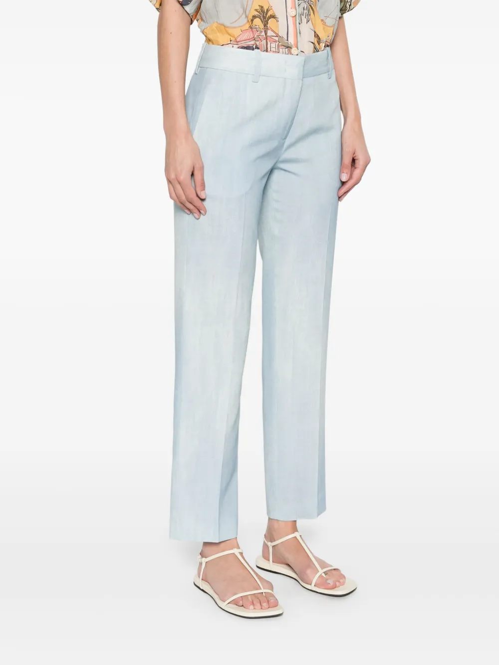 ERMANNO SCERVINO DENIM-PRINT TROUSERS
