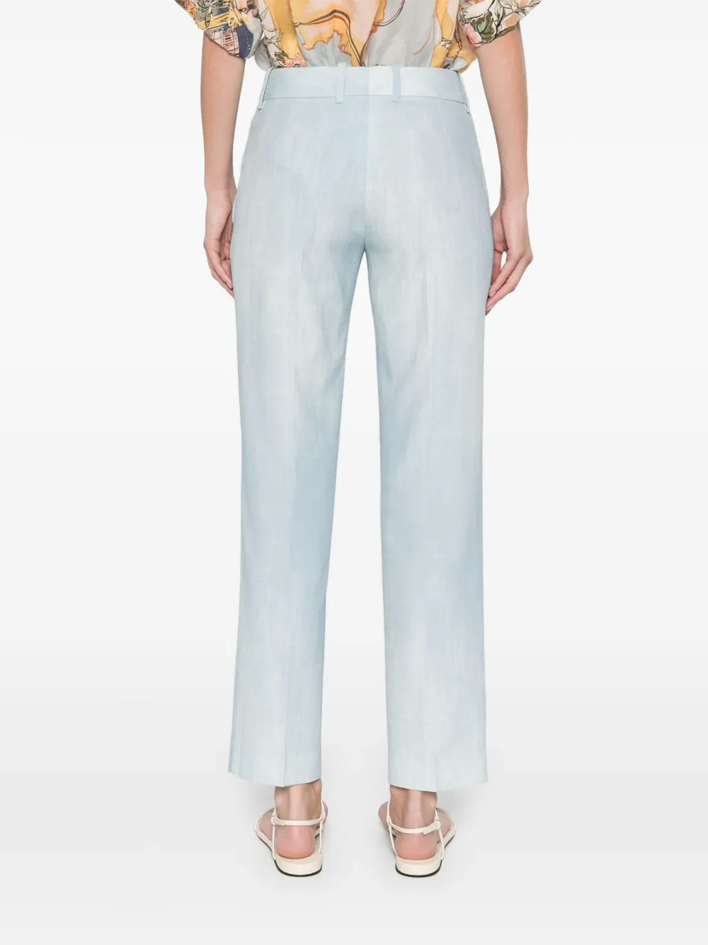 ERMANNO SCERVINO DENIM-PRINT TROUSERS