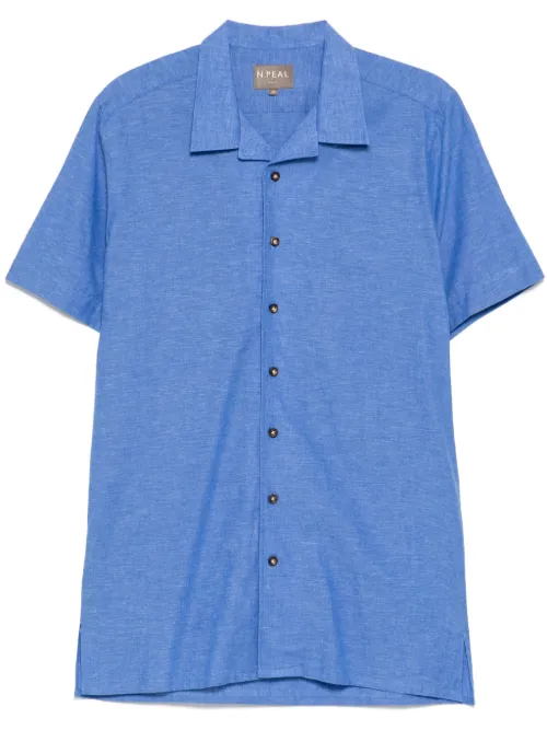 N.Peal chemise à col cubain - Bleu - N.Peal - Modalova