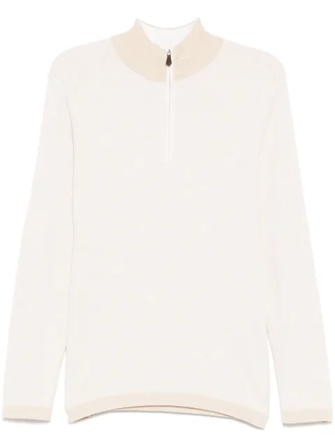 N.Peal suéter Salcombe Jacquard Half Zip