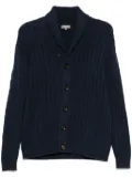 N.Peal Garrick Shawl Cable cardigan - Blue