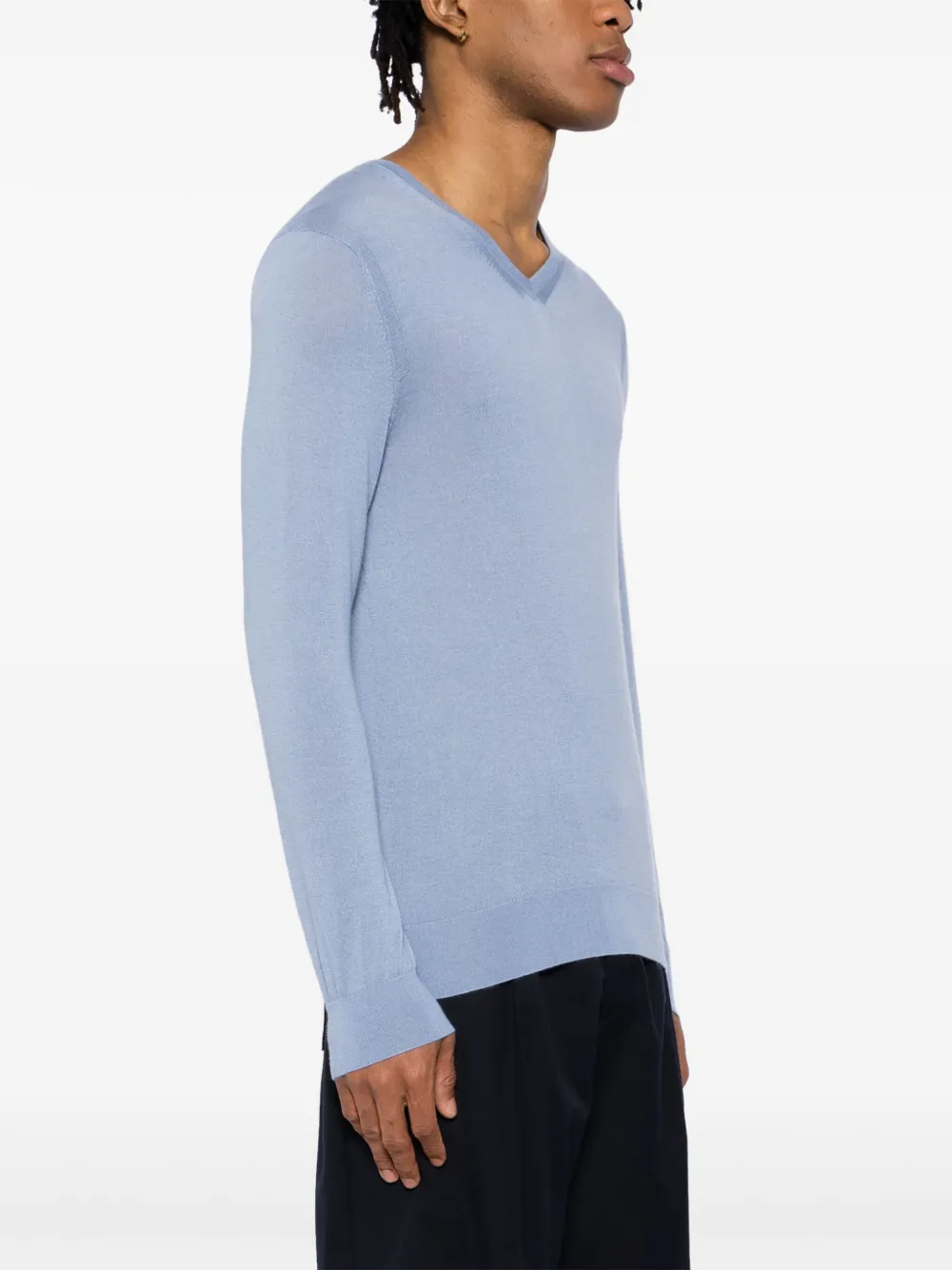 N.Peal Conduit FG trui met V-hals Blauw