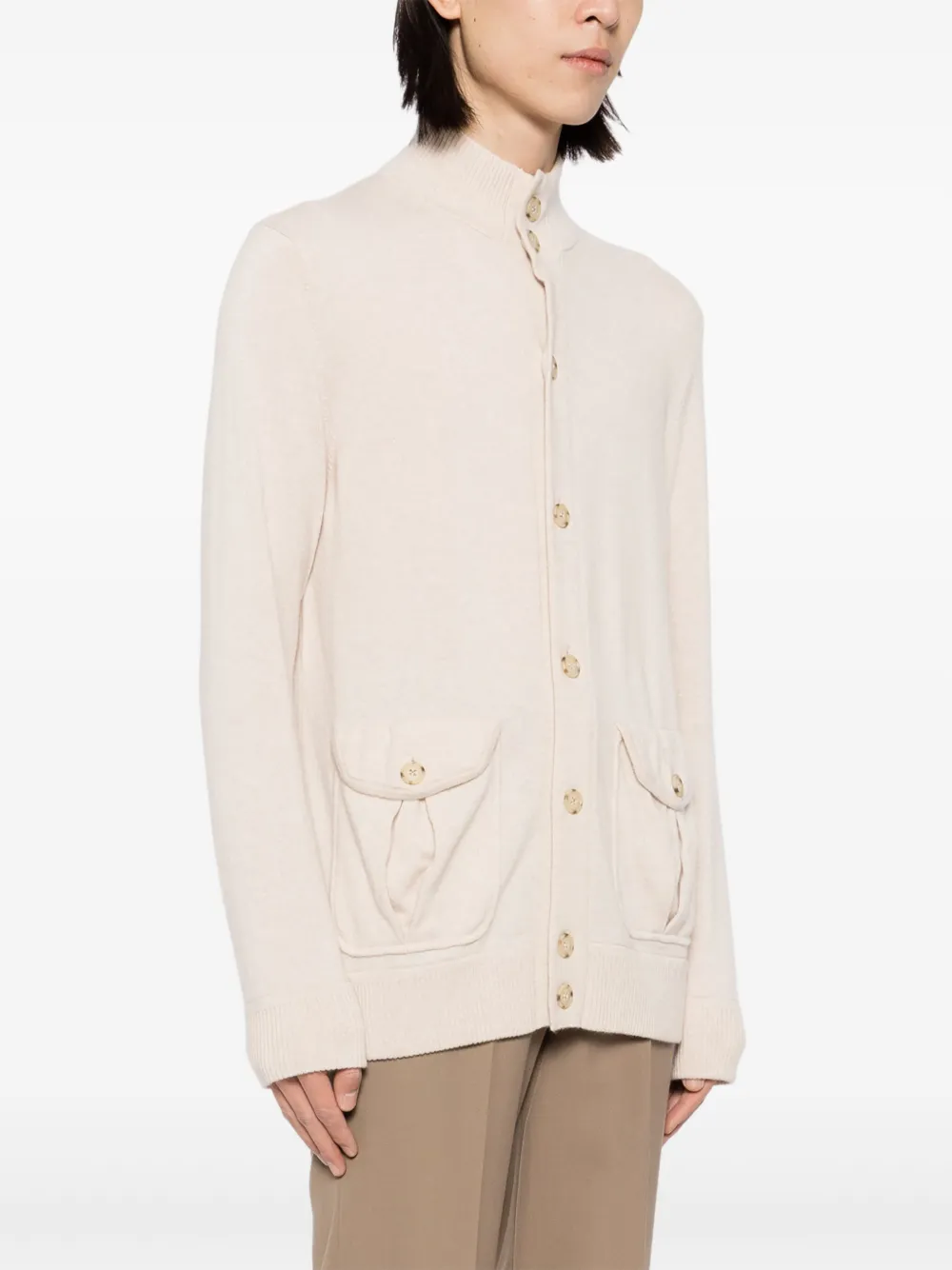N.Peal Gebreid bomberjack Beige