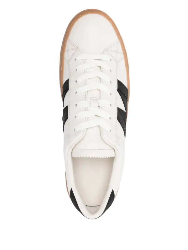 Moncler Monaco2 Leather Sneakers | White | FARFETCH