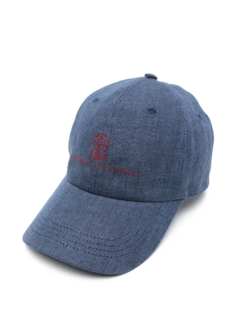 Brunello Cucinelli logo-embroidered cap 