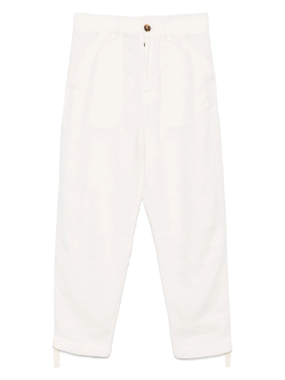 Brunello Cucinelli patch-pockets drawstring trousers | Neutrals | Image 1