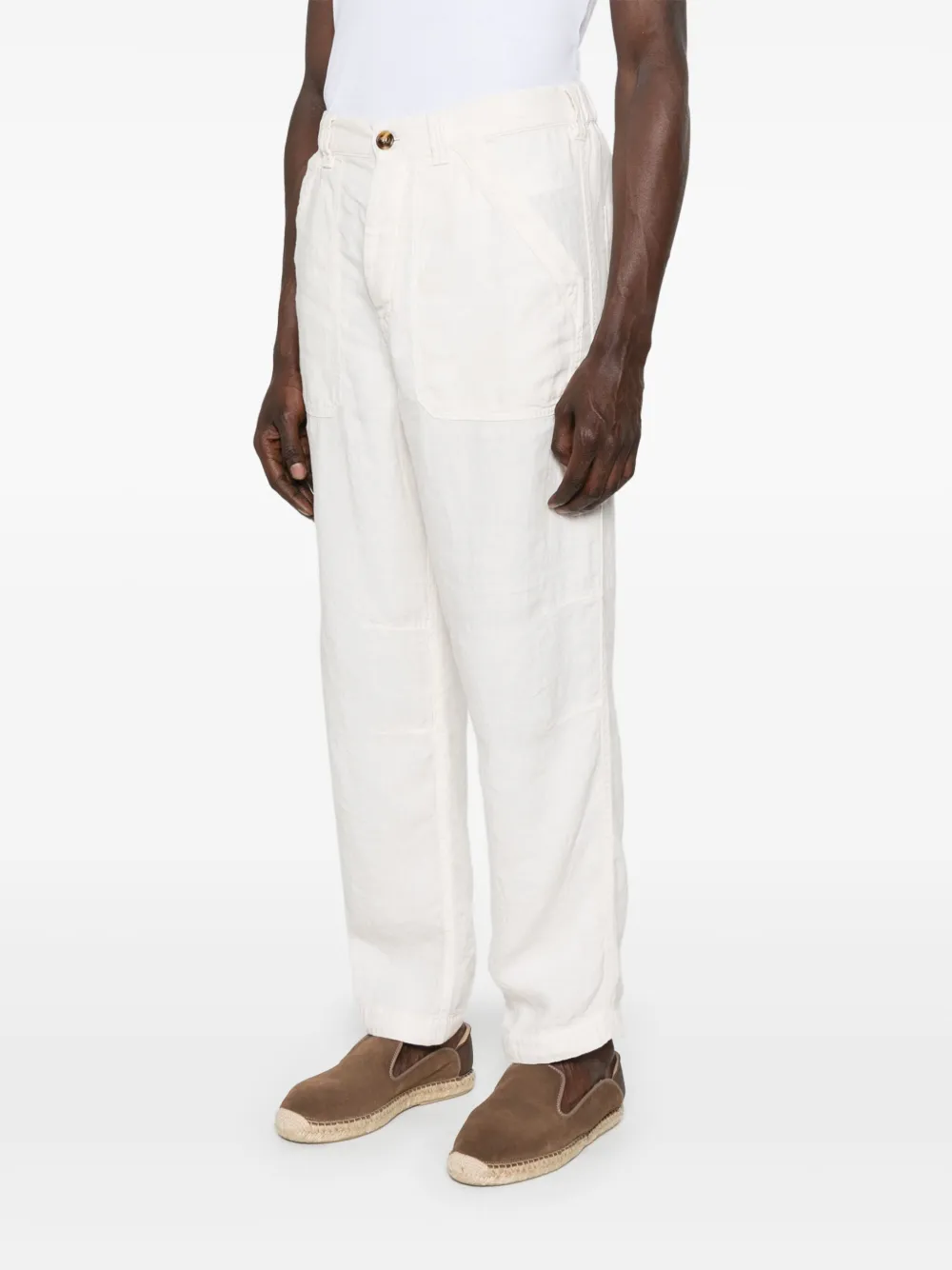 Brunello Cucinelli Broek met trekkoord en opgestikte zakken Beige