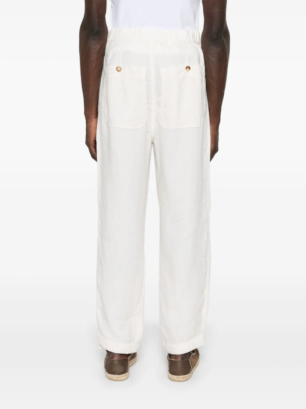 Brunello Cucinelli Broek met trekkoord en opgestikte zakken Beige