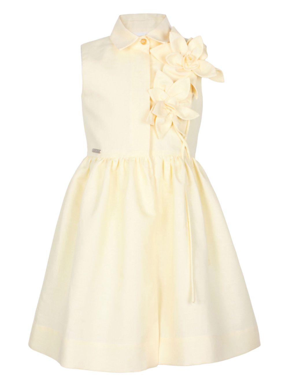 JESSIE AND JAMES floral-appliqué dress - Yellow