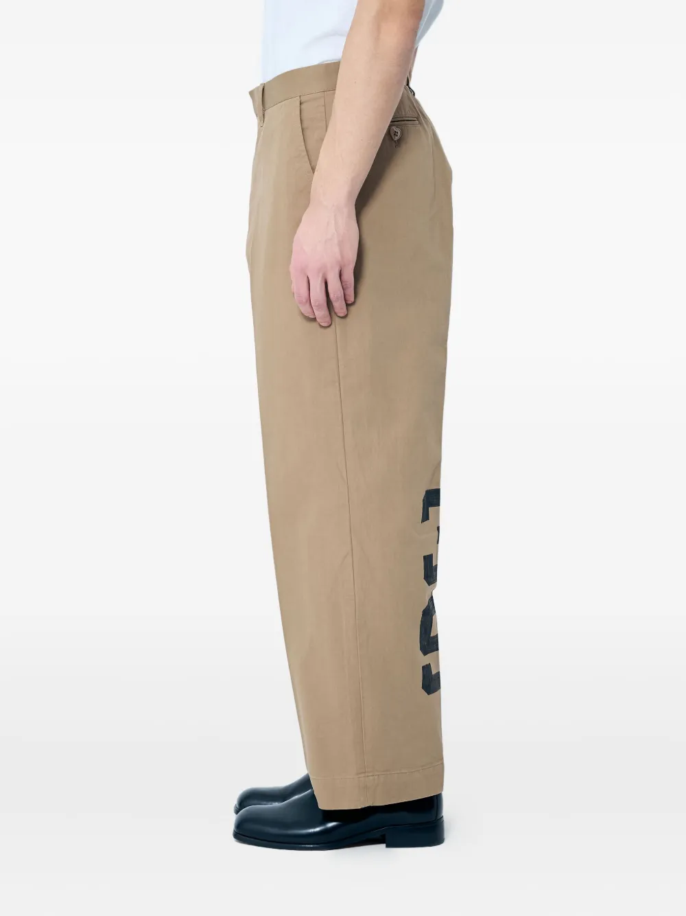 Human Made logo-print trousers | Brown | Image 1