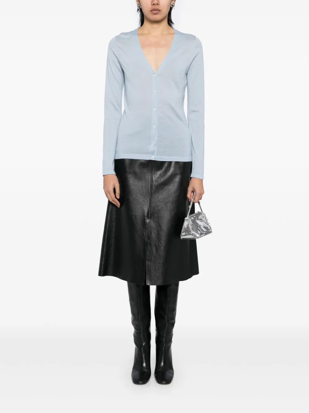 N.Peal Mia vest met V-hals Blauw