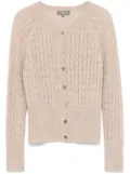N.Peal Moving Rib cardigan - Brown