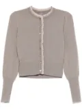 N.Peal Ruffle Trim cardigan - Brown