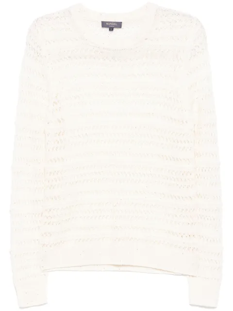 N.Peal open stitch sweater