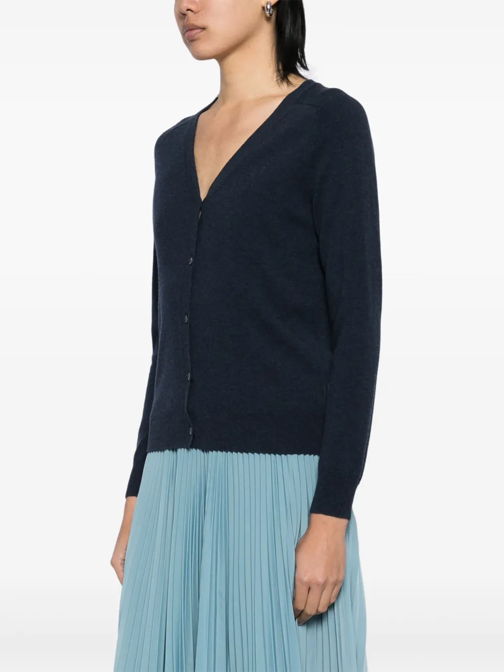N.Peal Lara vest met V-hals Blauw