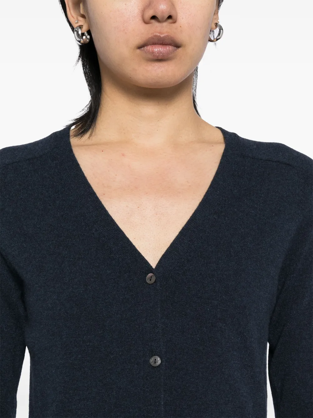 N.Peal Lara vest met V-hals Blauw