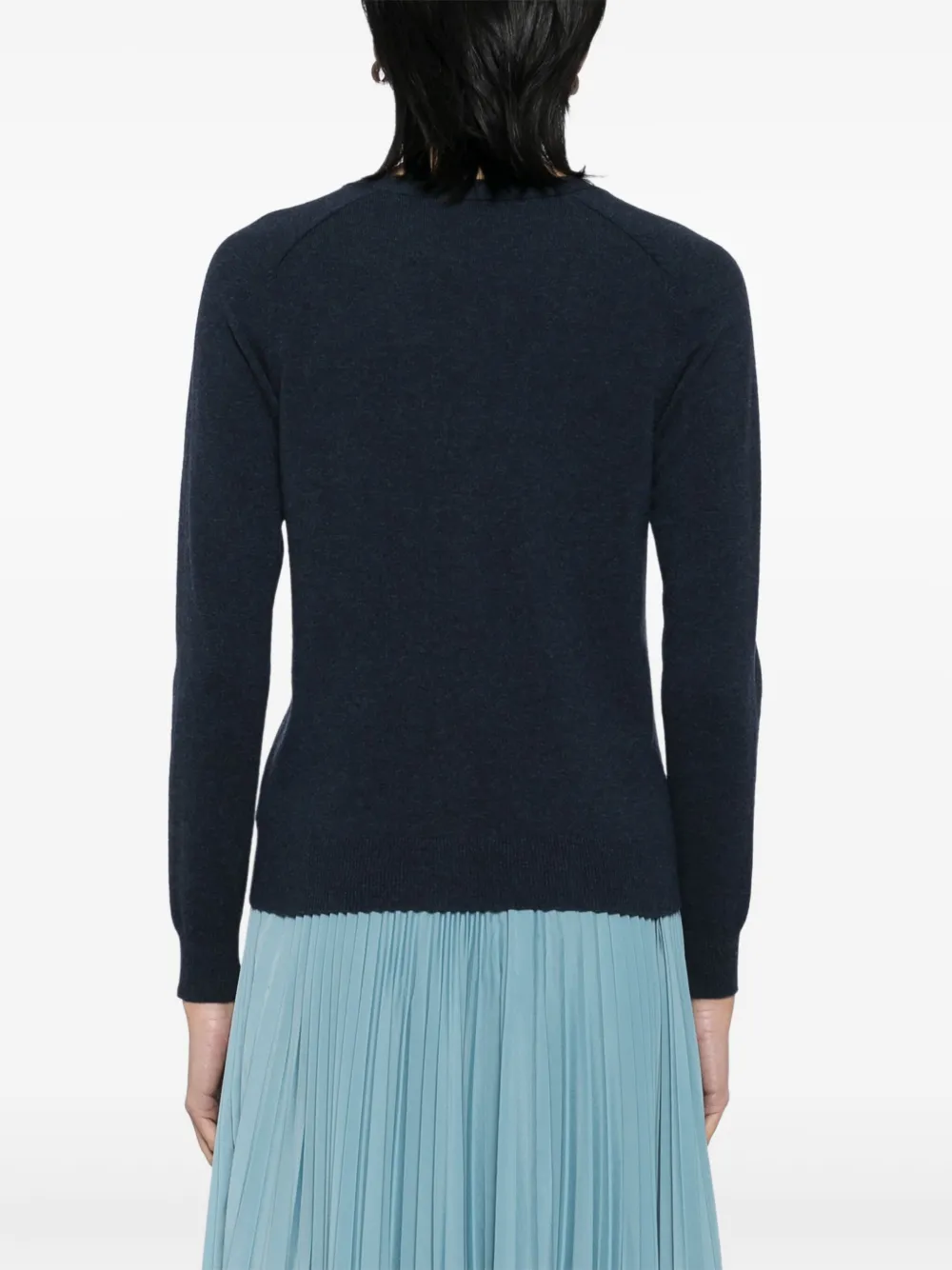 N.Peal Lara vest met V-hals Blauw