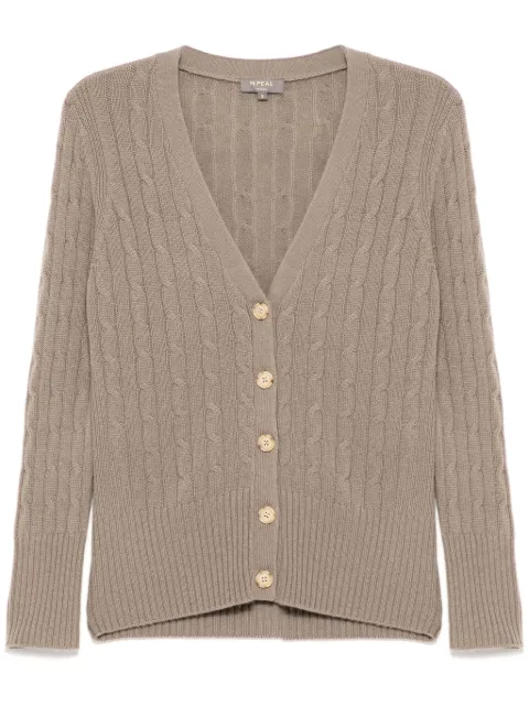 N.Peal Clara Cable V Neck Cardigan