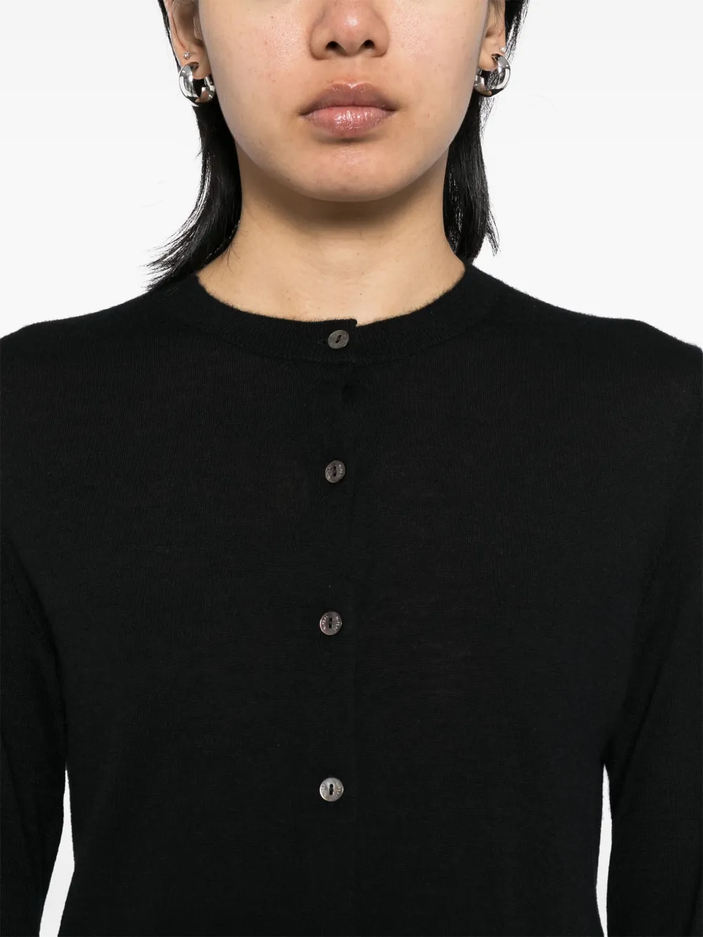 N.Peal Top met ronde hals Zwart