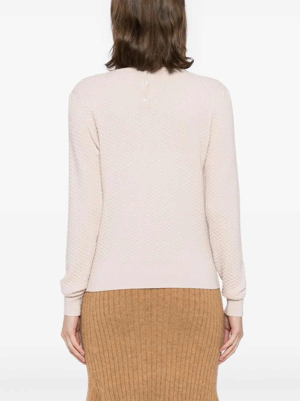 N.Peal Tuck Stitch trui Beige