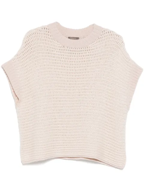 N.Peal suéter estilo poncho con costuras de malla