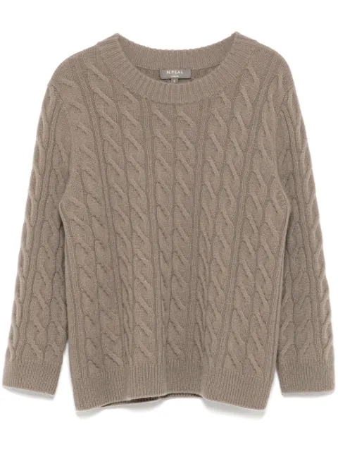 N.Peal Emilia Cable Round Neck jumper