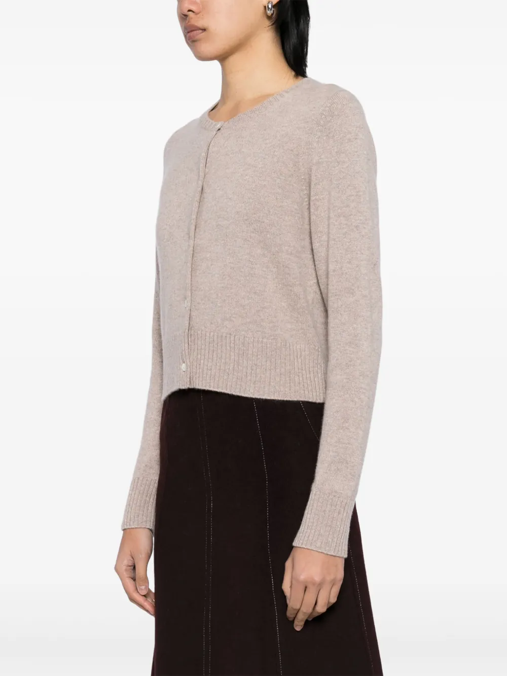N.Peal Grofgebreid cropped vest Beige