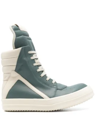 関税込【Rick Owens】 Hollywood Geobasket Sneakers black-and-off-white-hollywood-
