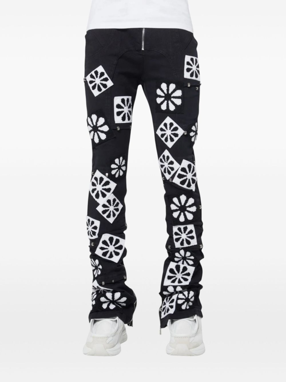 GUAPI Flowers Denim jeans - Zwart