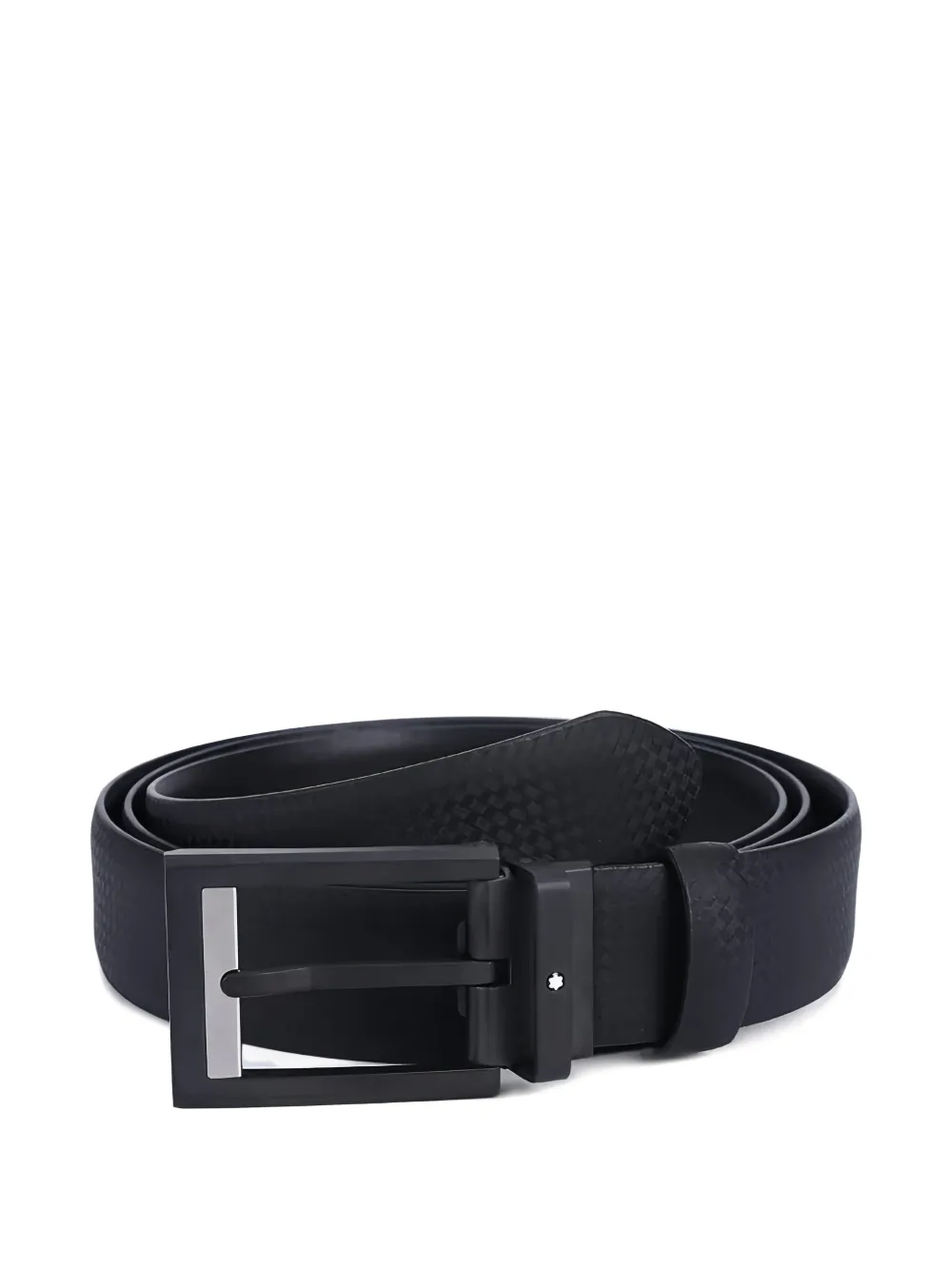 Montblanc Leren riem met textuur Zwart