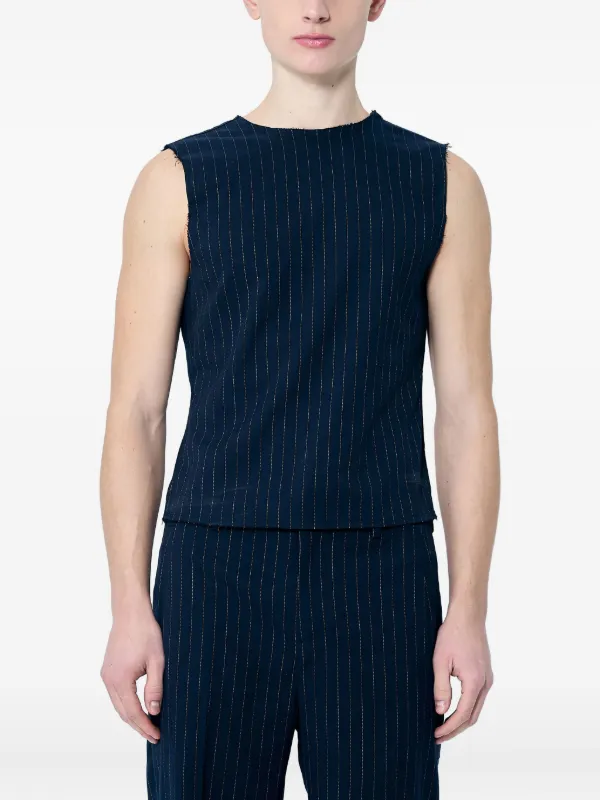 ENTIRE STUDIOS ストライプ ノースリーブトップ | ブルー | FARFETCH JP