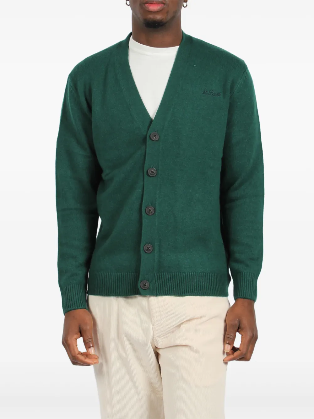 MC2 Saint Barth Vest met geborduurd logo - Groen