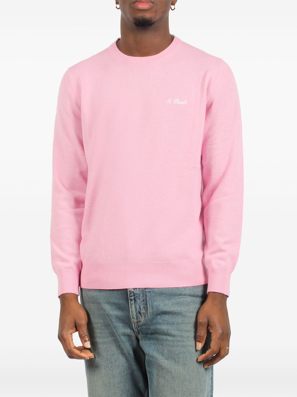 MC2 Saint Barth logo-embroidered sweater - Roze