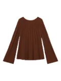 LouLou de Saison Amal cable-knit bell-sleeve sweater - Brown