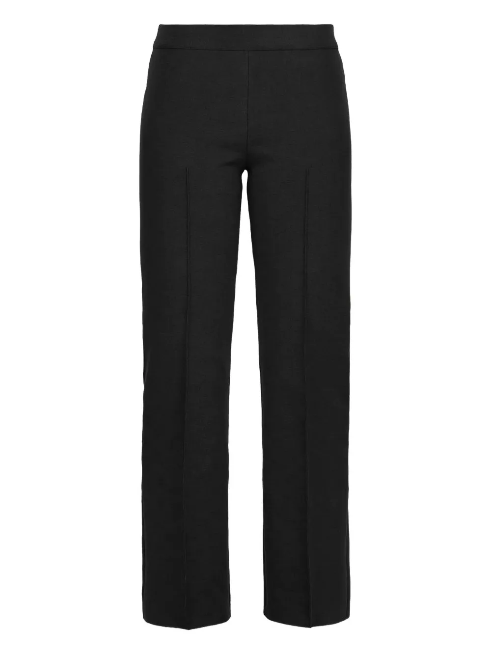 High Sport Kick Knitted Straight-leg Pants In Black