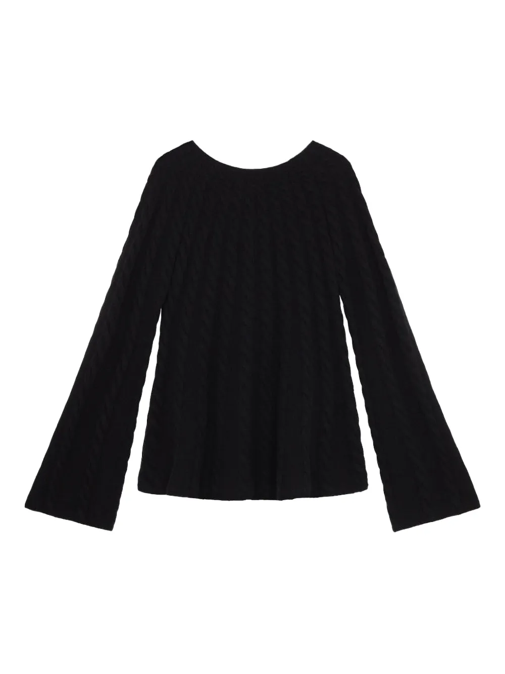 Loulou De Saison Amal Bell-sleeve Sweater In Black