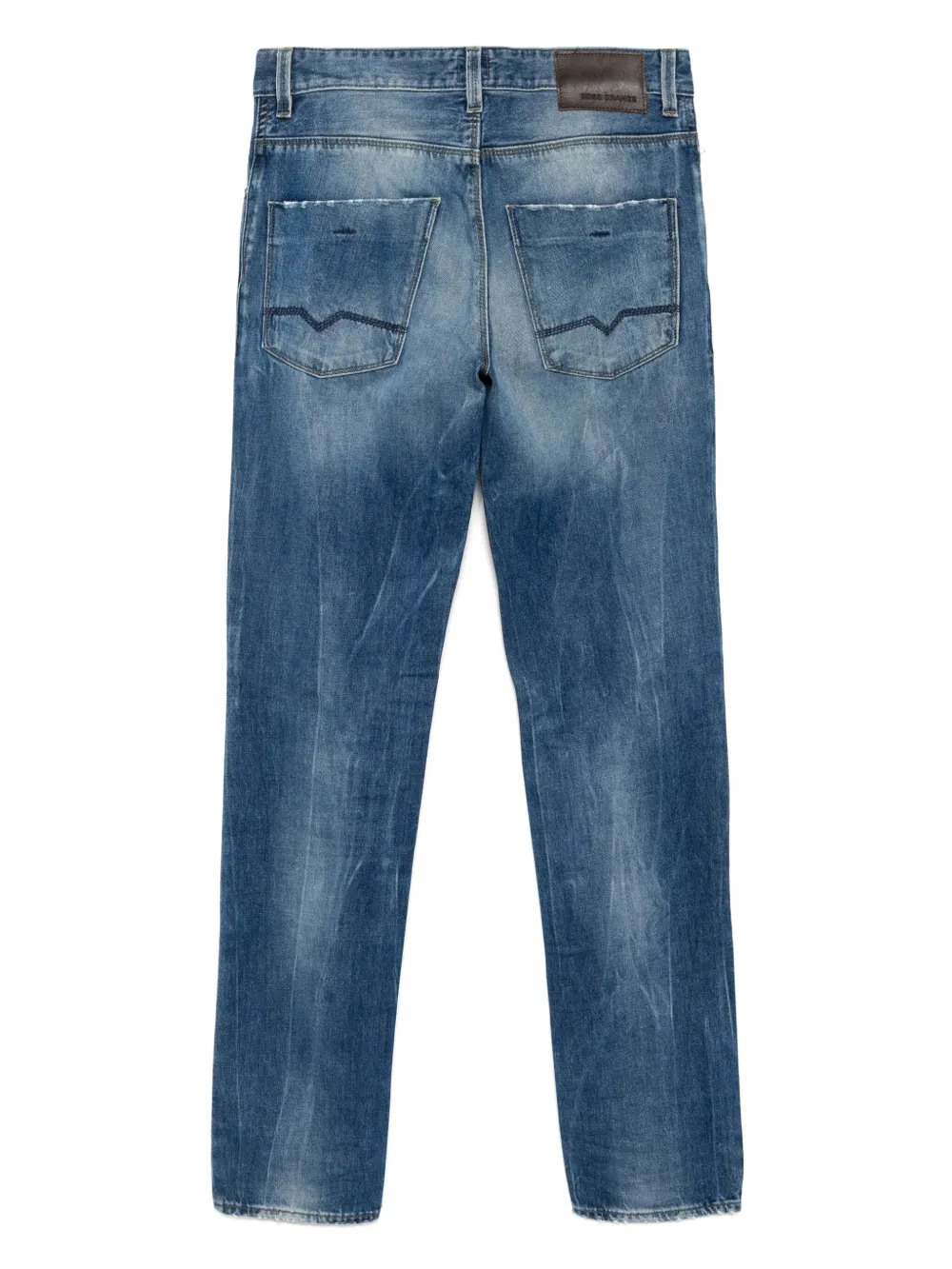 BOSS Jeans met wassing - Blauw