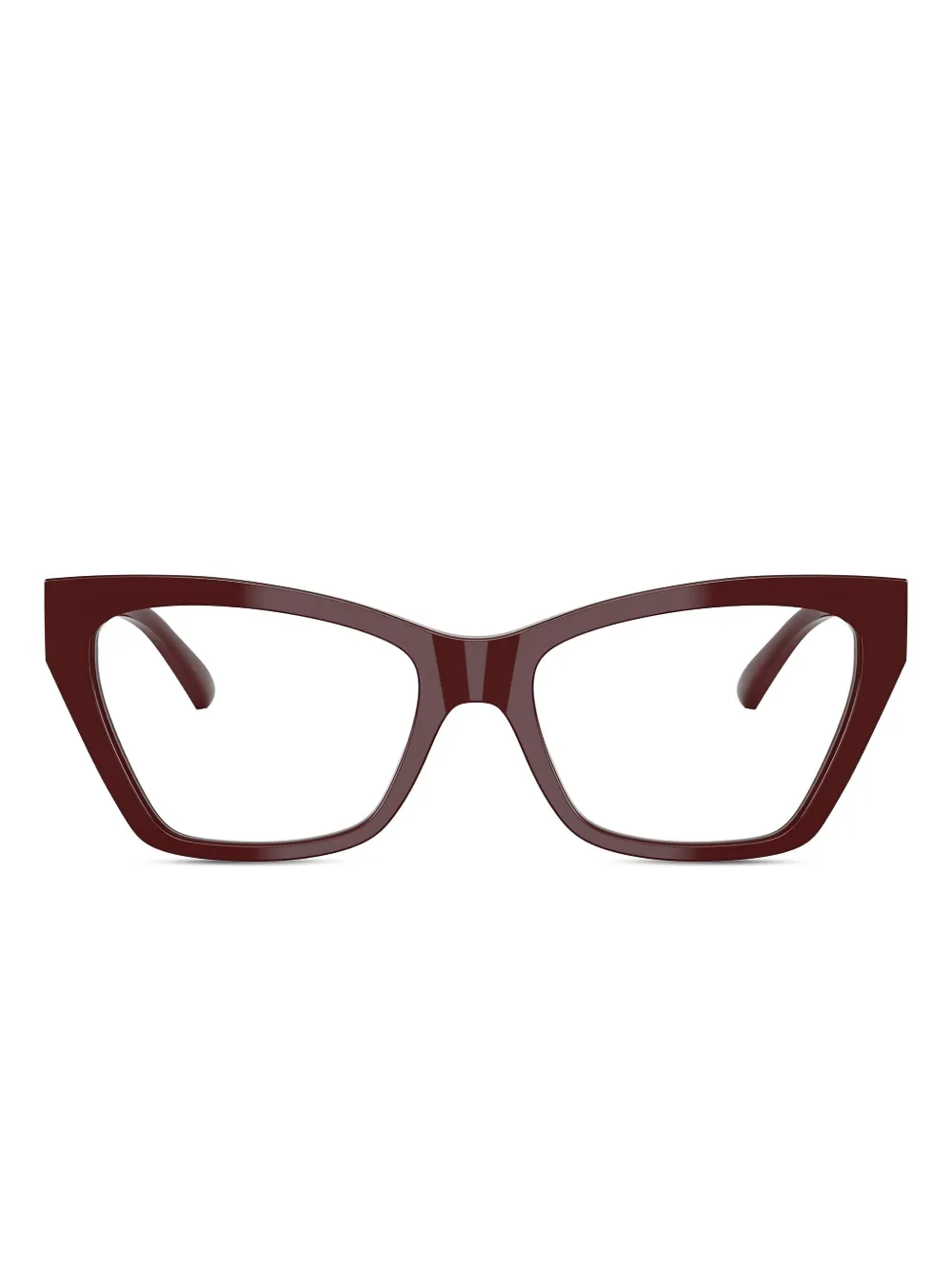 Jimmy Choo Eyewear embellished squared cat-eye glasses Rood