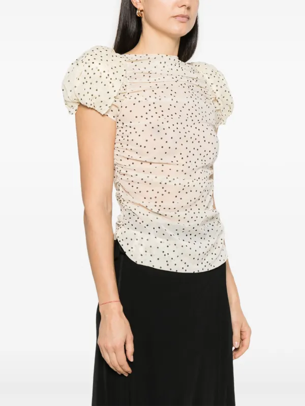 Magda Butrym Polka Dot Blouse | Neutrals | FARFETCH