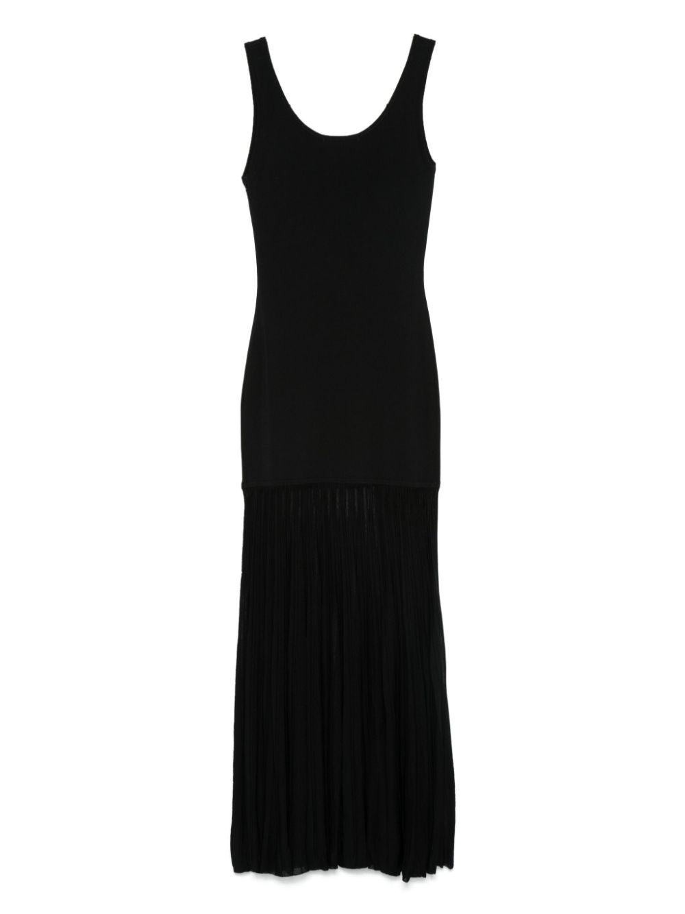 Michael Kors semi-sheer panelling maxi dress - Zwart