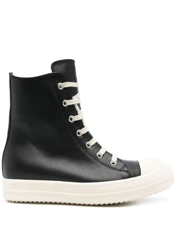 【関税＆送料込み】Rick Owens Black And White Leather Sneak 27598085_57428350_600.jpg
