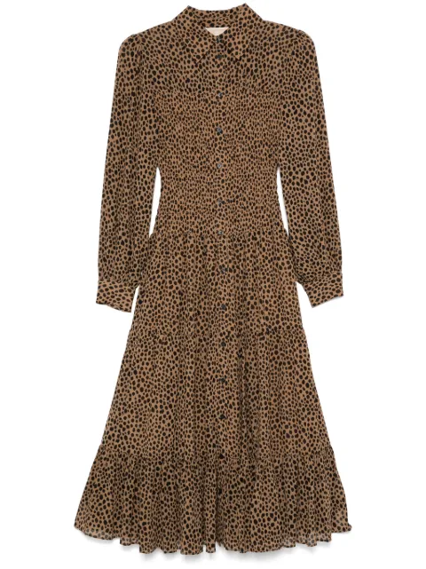 Michael Kors vestido midi con estampado de guepardo