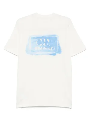 CP COMPANY｜SHORT-SLEEVED ROUND NECK T-SHIRTS (Tacting P C.P. Company | Tacting Logo Patch T-Shirt - Pastel Yellow