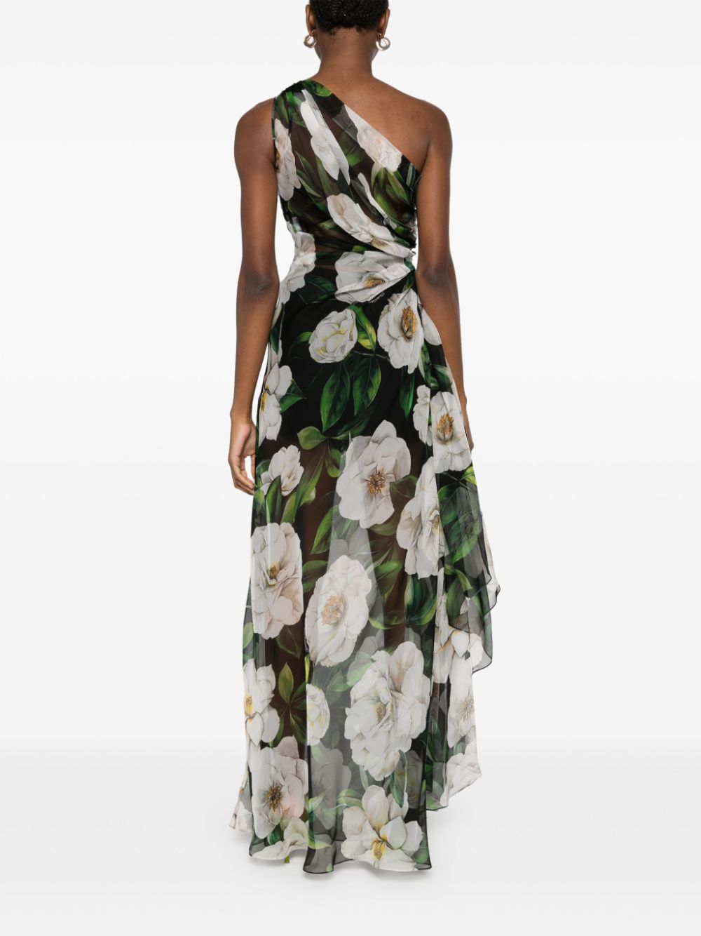 Dolce & Gabbana Maxi-jurk met bloemenprint Zwart