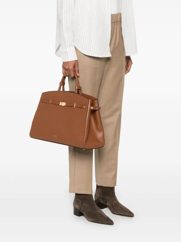 DEMELLIER Hudson スエード トートバッグ Hudson Small suede tote bag in brown - De Mellier | Mytheresa