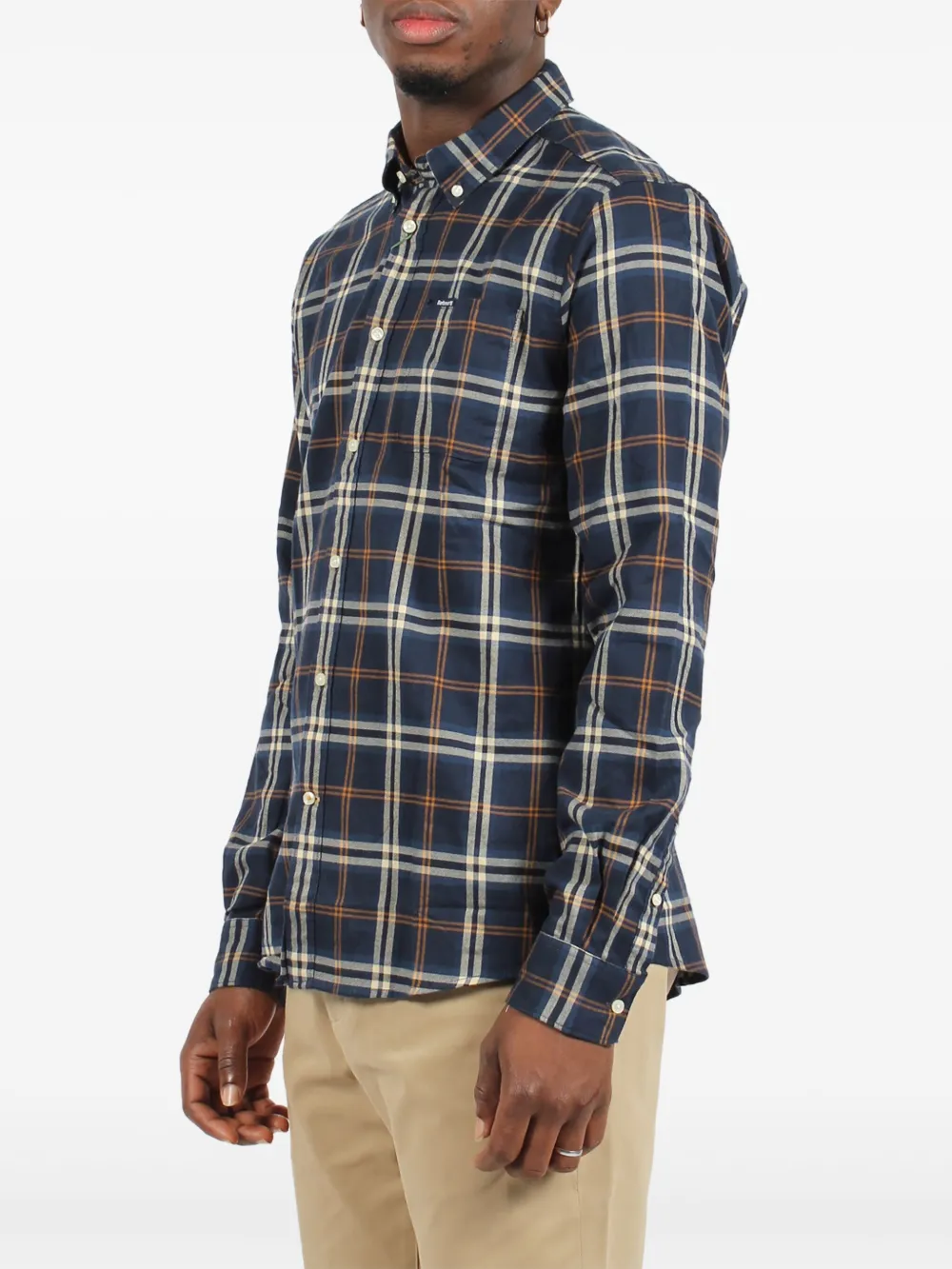Barbour Geruit overhemd Blauw